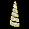 Световая конусная елка «Спираль со звездой» (3,7м) белый/тепло белый