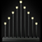 Рождественская горка «Каскад свечей» на батарейках (9 свечей) черный