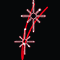 Светодиодная консоль «Сириус-две звезды» (170х300см, статика, IP68, уличная) красный и белый