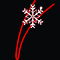 Светодиодная консоль «Снежинка» (90х150см, статика, IP68, уличная) красный и белый