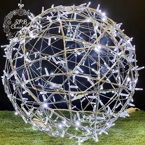 Объемная фигура cветящийся шар «Ажур» (d100см, 3D, 600LED, IP65)