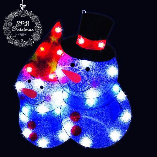 Панно светодиодное «Снеговики» (55х46см,30LED,EVA)