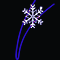 Светодиодная консоль «Снежинка» (120х200см, статика, IP68, уличная) синий и белый