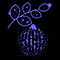 Светодиодная консоль «Завиток с объемным шаром-2» (90х130см, статика, IP68, уличная) синий