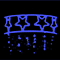 Светодиодная объемная консоль «Звездная корона» (d140см, статика, IP68, уличная) синий