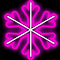 Снежинка из неона «Метеор» (60х60см, IP67, с эффектом бегущих огней, уличная) розовый