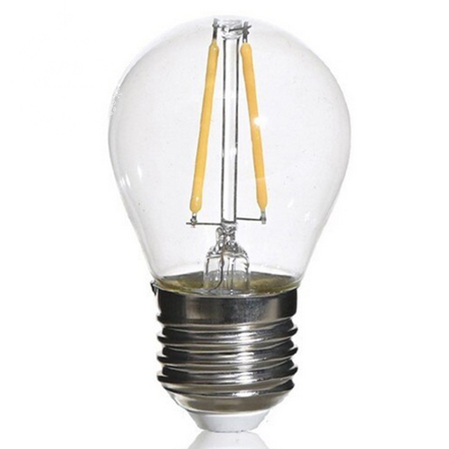 Филаментная ретро лампа Эдисона (Е27, G45мм, 2Вт, 2700К теплый белый)