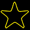 Световой подвес на деревья «Звезда» (55х55см, 56LED, IP65) желтый